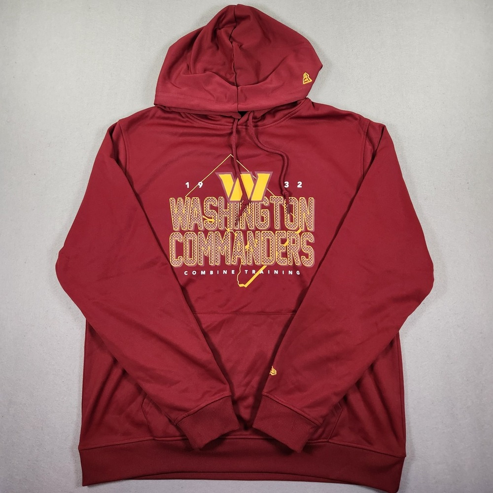 Washington Commanders Red Combine Athletic Pullover Hoodie Mens Sz XL New Era
